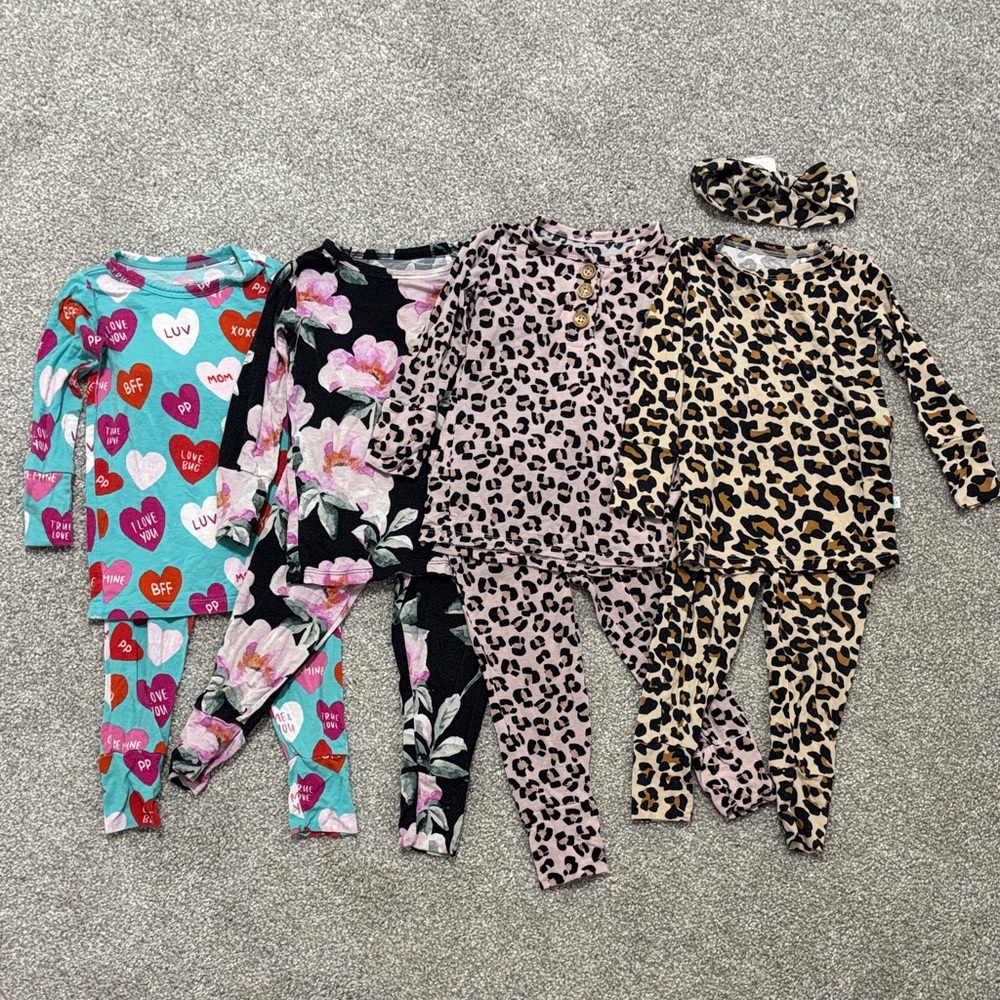 Posh Peanut Kids Pajama Sets - Multicolor and Animal Prints